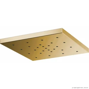 Brizo 81986-PG 14-Inch H2OKinetic Gold Rain Shower Head for Luxury Bathing