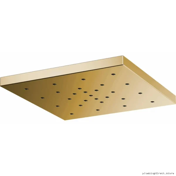 Brizo 81986-PG 14-Inch H2OKinetic Gold Rain Shower Head for Luxury Bathing