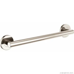 Euro Round 18-Inch Polished Nickel Bathroom Safety Grab Bar - Brizo