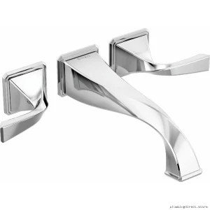 Brizo 2-Handle Wall Mount Tub Filler Trim - Chrome Durable & Stylish Design