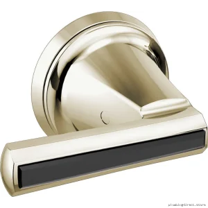 2-Handle Wall Mount Tub Filler with Lever Handle Kit Polished Nickel Black Crystal HL7098-PNBC Brizo
