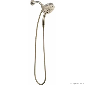 Brizo Euro Round 2-in-1 Hand Shower with H2Okinetic Technology - Brushed Nickel Finish