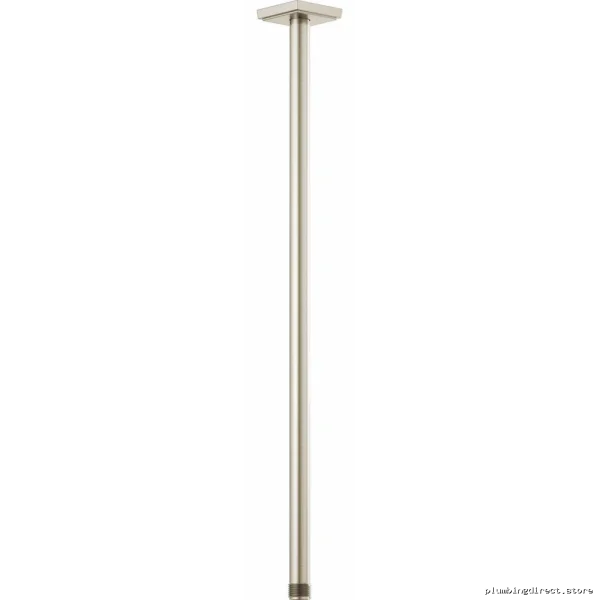 Brizo 24-Inch Ceiling Mount Shower Arm with Square Flange Brushed Nickel Finish