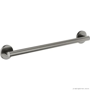 Brizo Luxe Steel Euro Round 24-Inch Grab Bar for Bathroom Safety