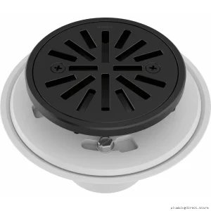 Tile-In 4-Inch Round Shower Drain - Matte Black Finish by Brizo
