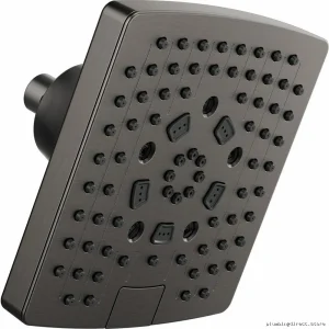 Brizo Luxe Steel 7-Square High-Pressure 5-Function Massage Shower Head