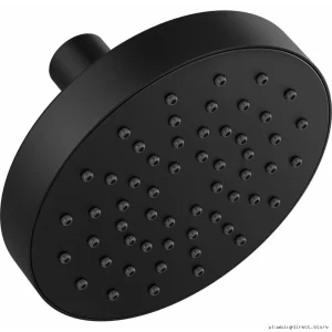 5-Round Single-Function Shower Head - 2.5GPM Efficient Flow, Matte Black Brizo Model