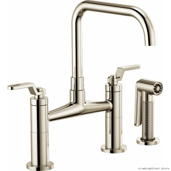 Brizo Litze Industrial-Style Faucet Polished Nickel 62554LF-PN Square Spout