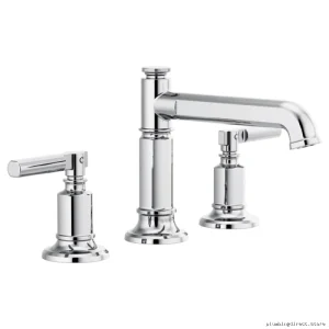 Brizo 65377LF-PCLHP-ECO Widespread Mid-Rise Bathroom Faucet - Chrome Finish, Low-Flow 1.2 GPM, Handle-Free Design