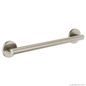 Brizo 69475-BN 18-Inch Euro Round Brushed Nickel Bathroom Grab Bar