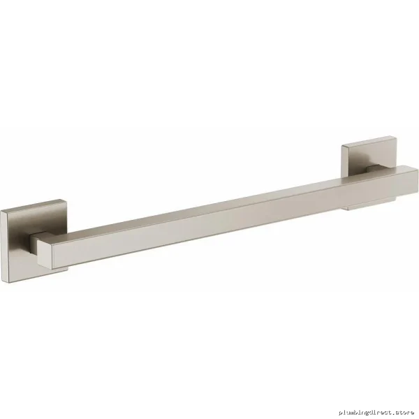 Euro Square 18-Inch Luxury Bathroom Towel Bar with Luxe Nickel Finish - Brizo 69480-NK