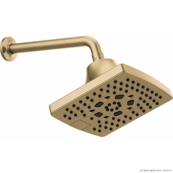 Brilliance Luxe Gold 5-Function 2.5 GPM Shower Head - Brizo 7 Square