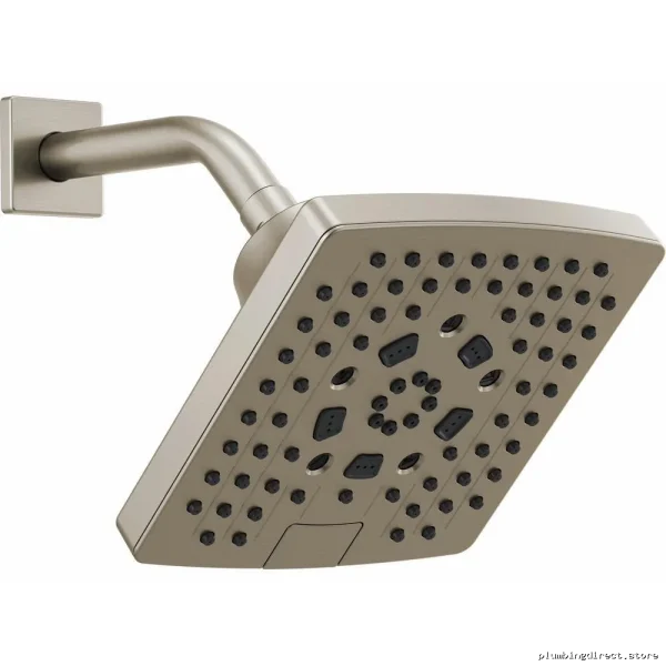 Brizo Brushed Nickel Square Shower Head 7 Inch 5-Spray 1.75 GPM