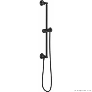 Adjustable Shower Slide Bar with Hose - Universal Fit Matte Black 74795-BL Brizo