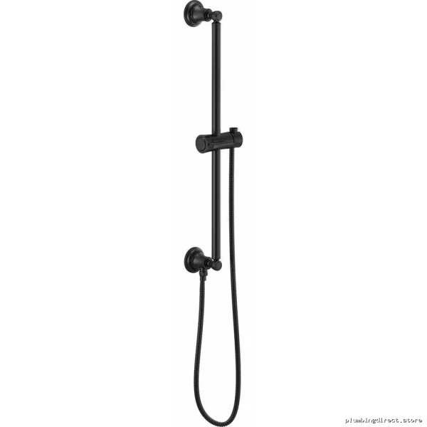 Adjustable Shower Slide Bar with Hose - Universal Fit Matte Black 74795-BL Brizo
