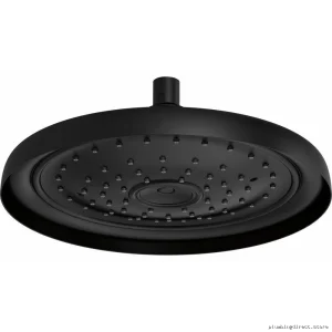 Matte Black Traditional Ceiling Mount Raincan Shower Head | Brizo 83310-BL