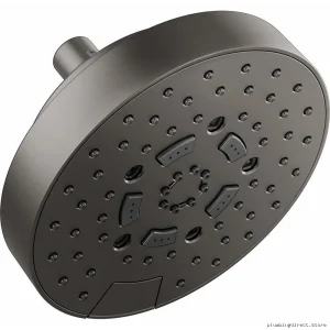 Brizo 87492-SL Luxe Steel 5-Function Shower Head, High Flow 1.75 GPM, Water-saving Design