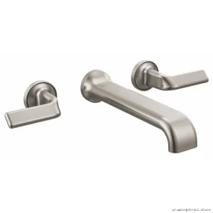 Allaria 2-Handle Wall Mount Tub Filler Trim – No Handles Included in Brilliance Luxe Nickel Finish (T70467-NKLHP) by Brizo
