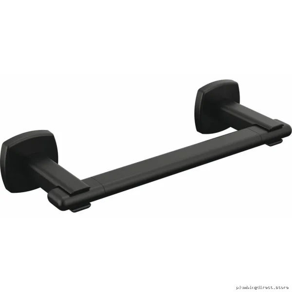 Brizo Allaria 8 Compact Wall Mount Towel Bar in Matte Black