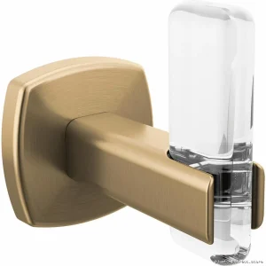Allaria Brilliance Luxe Gold & Clear Rob Hooks – Elegant Durable Wall Mount from Brizo