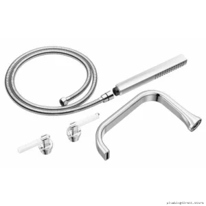 Brizo Allaria Chrome Tub Filler with Lever Handles