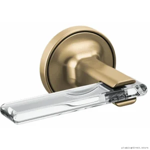 Brizo Allaria Luxe Gold Wall Mount Tub Filler with Clear Lever Handles