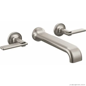 Brizo Allaria Luxe Nickel 2-Handle Wall-Mount Tub Filler Lever Kit HL70468-NK