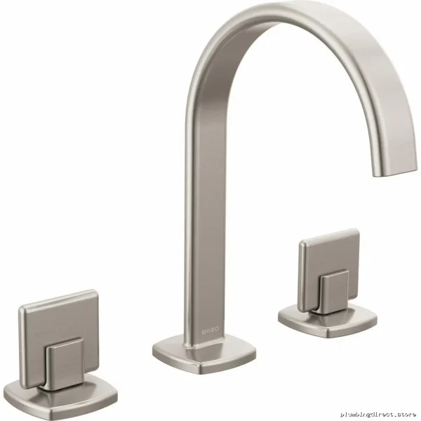 Allaria Luxe Nickel Widespread Bathroom Faucet Knob Handle Pair - HK5367-NK Brizo