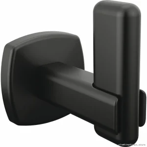 Brizo Allaria Matte Black Robe Hook 693467-BL for Bathroom Towels