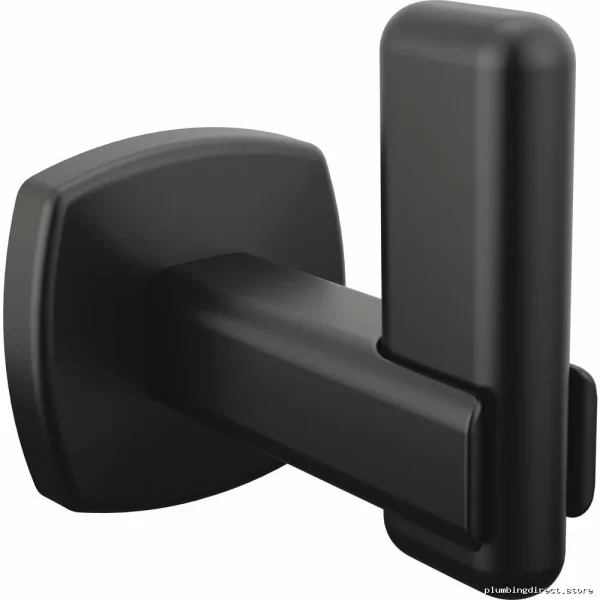 Brizo Allaria Matte Black Robe Hook 693467-BL for Bathroom Towels