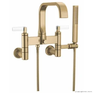 Brizo Allaria T70368-GL 2-Handle Tub Filler Trim Kit - Luxe Gold Lever Handles