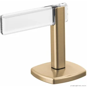 Brizo Allaria Widespread Faucet Handle Set - Luxury Bathroom Faucet Handles Brilliance Luxe Gold/Clear HL5368-GLCL Pair Included