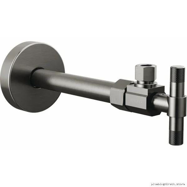 Brizo Angled Brass Stop Valve Cross Handle in Luxe Steel Finish BT-Style