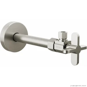 Brizo Angled Supply Stop Valve with Cross Handle - Brushed Nickel Finish