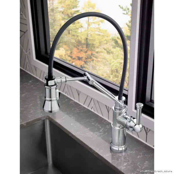 Brizo Artesso Chrome Kitchen Faucet - Articulating Pull-down Spray - Image 3