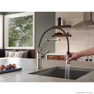 Brizo Artesso Stainless Steel Pull-Down Spray Kitchen Faucet with Flexible Spout
