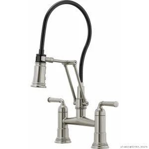 Brizo Articulating Bridge Kitchen Faucet in Stainless Steel - Modern Design for Home