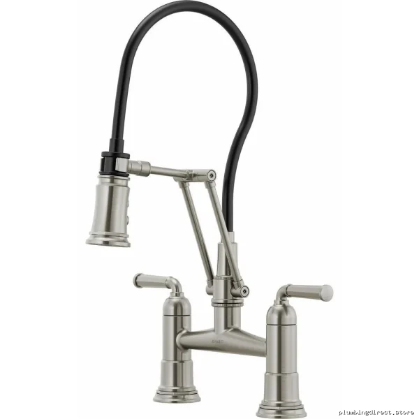 Brizo Articulating Bridge Kitchen Faucet in Stainless Steel - Modern Design for Home