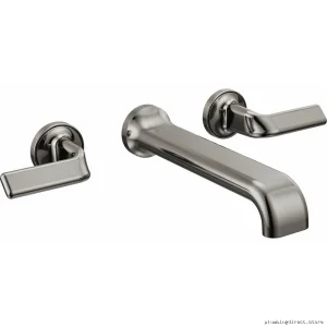 Brizo Allaria Brilliance Black Onyx 2-Handle Wall Mount Tub Filler Kit HL70467-BNX