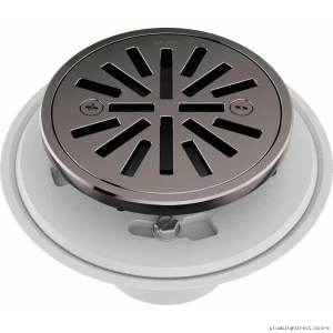 Premium 4-Tile-In-Round Tile Shower Drain - Black Onyx BT061414-BNX Brizo