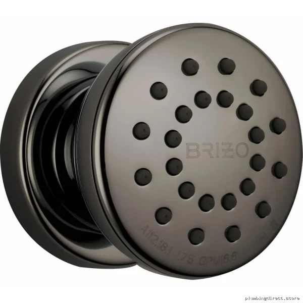 Brizo Black Onyx Touch-Clean Round Shower Trim with Body Spray