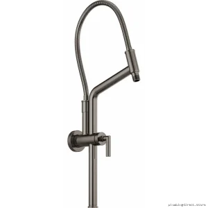 Brizo Black Onyx Slide Bar Shower Arm with Flange 81892-BNX