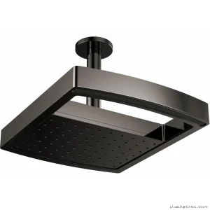 Brizo Kintsu Black Onyx 3-Spray Square Showerhead 2.5 GPM Water Efficient