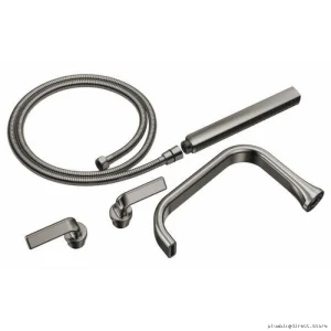 Brizo Allaria Brilliance Black Onyx Tub Filler Trim Kit 2-Handle Twist Lever T70367-BNX