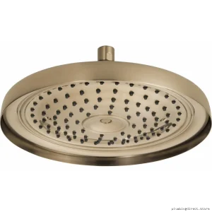 Brizo Brilliance Luxe Gold Ceiling Mount Raincan Shower Head 2.5 GPM Round Design - Model 83310-GL-2.5