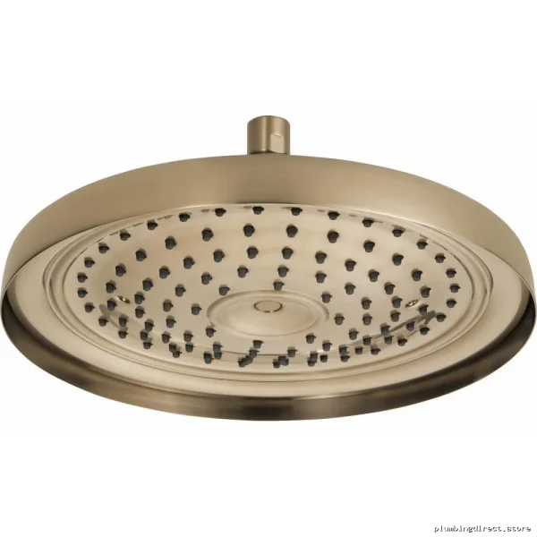 Brizo Brilliance Luxe Gold Ceiling Mount Raincan Shower Head 2.5 GPM Round Design - Model 83310-GL-2.5
