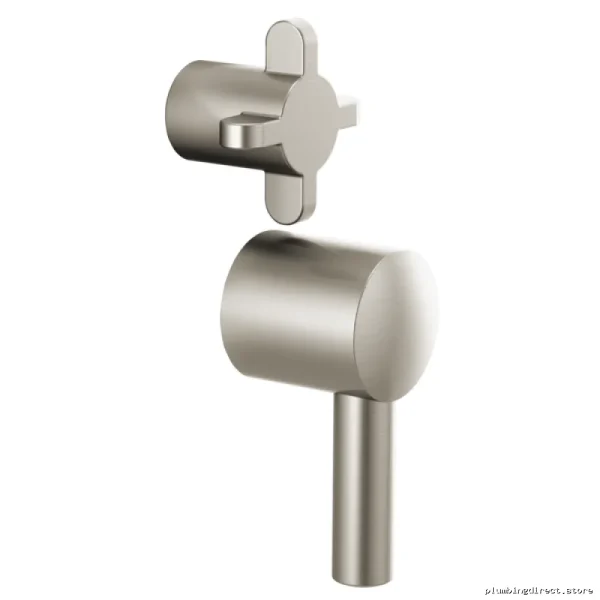Brizo Brushed Nickel Pressure Balance Shower Trim with Cross Handles