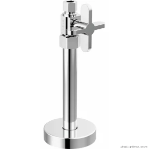 Brizo Chrome Cross Handle Straight Stop Valve for Water Supply BT021204-PC
