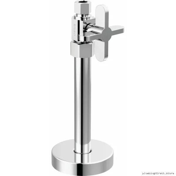 Brizo Chrome Cross Handle Straight Stop Valve for Water Supply BT021204-PC
