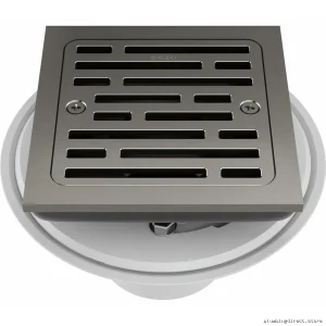 Square Tile-In Shower Drain - Brizo BT062415-SL Luxe Steel